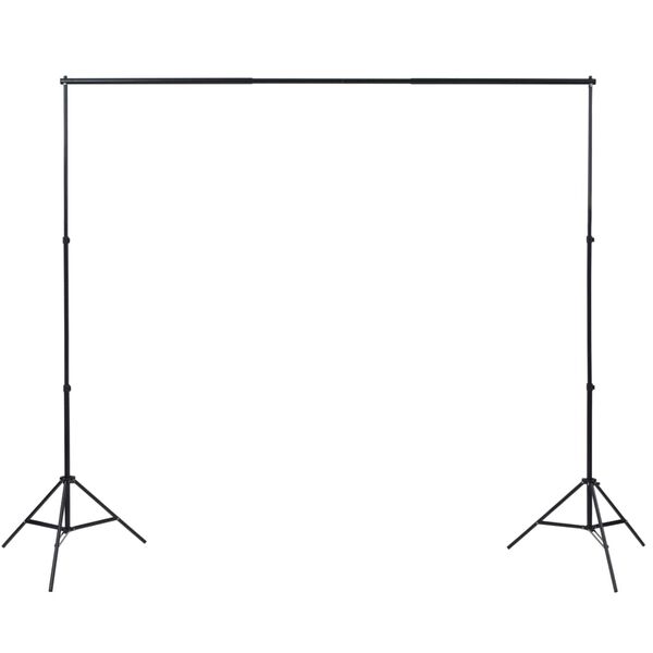 vidaXL Fotostudio Set 3 Baumwolle-Hintergr&uuml;nde Rahmen verstellbar 3x3m