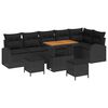 vidaXL Garten-Sofa-Set mit Kissen mit Speicher 9 pcs Schwarz
