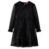 vidaXL Kinderkleid mit Langen &Auml;rmeln Schwarz 116
