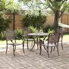 vidaXL Garten Essgruppe 5 pcs Bronze Aluminium