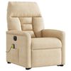 vidaXL Massagesessel Aufstehhilfe Elektrisch Creme Mikrofasergewebe