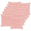 vidaXL Kissenbezug 12 stk. HOUTEN Rosa 50 x 50 cm Faux Kaninchenfell