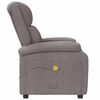 vidaXL Ohrensessel mit Massagefunktion Taupe Stoff