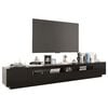 vidaXL TV-Schrank mit LED-Leuchten Schwarz 260x35x40 cm