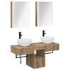 vidaXL Badezimmerschrank-Set 5 stk. Artisan-Eiche Holzwerkstoff