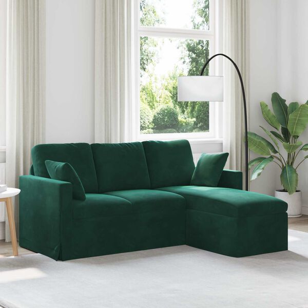 vidaXL Sofa Dunkelgr&uuml;n