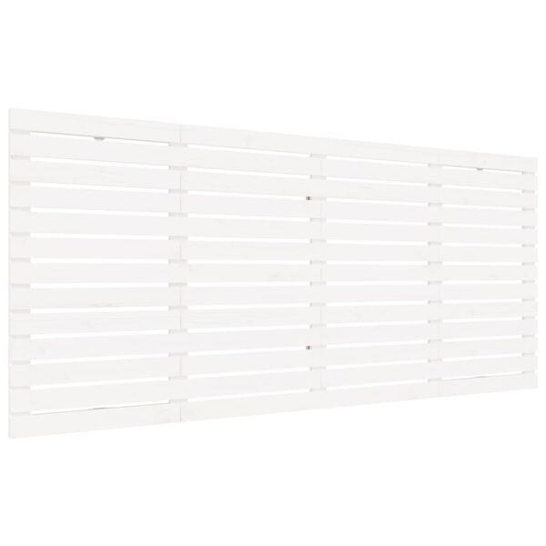 vidaXL Wand-Kopfteil Wei&szlig; 206x3x91,5 cm Massivholz Kiefer