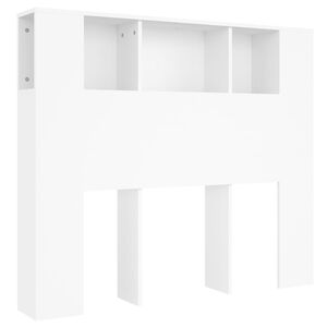 vidaXL Kopfteilschrank Wei&szlig; 120 x 18,5 x 102,5 cm