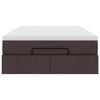 vidaXL Ottoman-Bett mit Matratze Dunkelbraun 120x200 cm Stoff