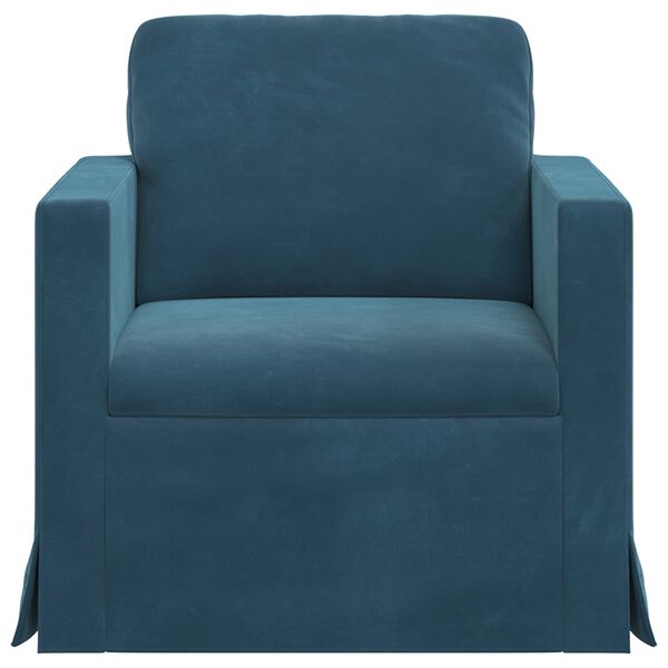 vidaXL Sofa Blau Gesamtabmessungen: 78 x 78 x 80 cm (B x T x H) Samt