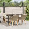 vidaXL Garten Essgruppe mit Kissen 5 pcs Beige Poly-Rattan