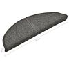 vidaXL Stufenmatten 15 Stk. 56x17x3 cm Dunkelgrau Halbrund