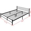 vidaXL Doppelbett Metall Schwarz 160x200 cm