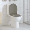vidaXL Toilettensitz mit Absenkautomatik Grau Oval