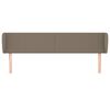 vidaXL Kopfteil mit Ohren Taupe 183x23x78/88 cm Stoff