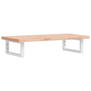 vidaXL Waschbeckenregal Wandmontage Stahl und Massivholz Buche