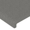 vidaXL Kopfteil mit Ohren Dunkelgrau 183x23x118/128 cm Stoff