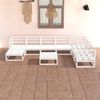 vidaXL 8-tlg. Garten-Lounge-Set Wei&szlig; Kiefer Massivholz