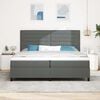 vidaXL Boxspringbett mit Matratze Dunkelgrau 200 x 200 cm Stoff