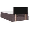 vidaXL Ottoman-Bett mit Matratze Dunkelbraun 120x190 cm Stoff