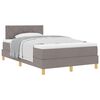 vidaXL Boxspringbett mit Matratze Taupe 120 x 190 cm Stoff