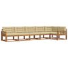 vidaXL Outdoor-Sofagarnitur mit Kissen 6 pcs Natur und Beige