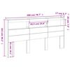 vidaXL LED-Kopfteil mit Ablagen R&auml;uchereiche 200x17x102 cm