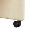 vidaXL Esszimmerst&uuml;hle mit Rollen 2 pcs Creme 57 x 66 x 94 cm Stoff