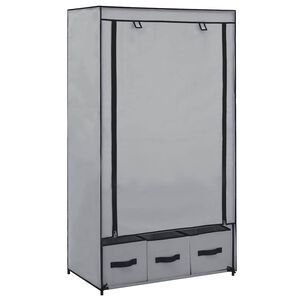 vidaXL Kleiderschrank Grau 87 x 49 x 159 cm Stoff