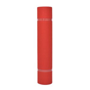 vidaXL Teppich Uni Rot 1 x 24 m Stoff