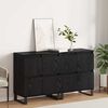 vidaXL Sideboard 2 pcs Schwarz Eichen-Optik 60 x 35 x 70 cm