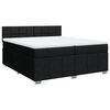 vidaXL Boxspringbett mit Matratze Schwarz 200x200 cm Stoff