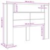 vidaXL Kopfteil-Schrank mit LED Altholz 140 x 16,5 x 103,5 cm
