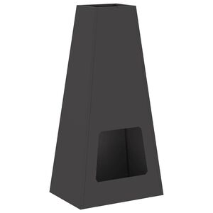 vidaXL Feuerstelle Schwarz 50 x 35 x 100 cm Wetterfeststahl