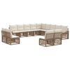 vidaXL Gartensofa-set 13 pcs Beige Poly-Rattan