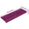 vidaXL Stufenmatten 15 Stk. 65x21x4 cm Violett Rechteckiger Rand