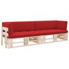 vidaXL 2-Sitzer-Palettensofa mit Kissen Impr&auml;gniertes Kiefernholz