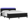 vidaXL Boxspringbett mit Matratze mit LED Schwarz 180 x 200 cm Stoff