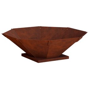 vidaXL Feuerstelle Rostoptik 50 x 50 x 15,5 cm Wetterfeststahl