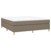 vidaXL Boxspringbett mit Matratze Taupe 180x200 cm Stoff