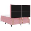 vidaXL Boxspringbett mit Matratze mit Kopfteil Rosa 160 x 200 cm Samt
