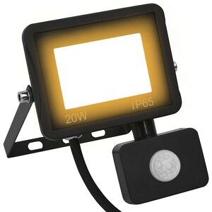 vidaXL LED-Fluter mit Sensor 20 W Warmwei&szlig;