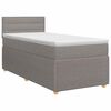 vidaXL Boxspringbett mit Matratze mit Kopfteil Taupe 80 x 200 cm Stoff