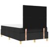 vidaXL Boxspringbett mit Matratze Schwarz 120 x 190 cm Stoff