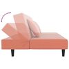 vidaXL Schlafsofa 2-Sitzer mit 2 Kissen Rosa Samt