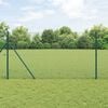 vidaXL Zaunpfosten Gr&uuml;n 10 x 1,2 m (16 x 16 mm Netz) Stahl und PVC