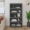 vidaXL B&uuml;cherregal Grau 80x35x154 cm Massivholz Kiefer