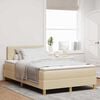 vidaXL Boxspringbett mit Matratze Creme 120 x 190 cm Stoff