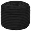 vidaXL Arbeitsseil Schwarz 14 mm 50 m Polyester