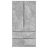 vidaXL Badezimmerschrank Beton Grau 79,5 x 49 x 156 cm Holzwerkstoff